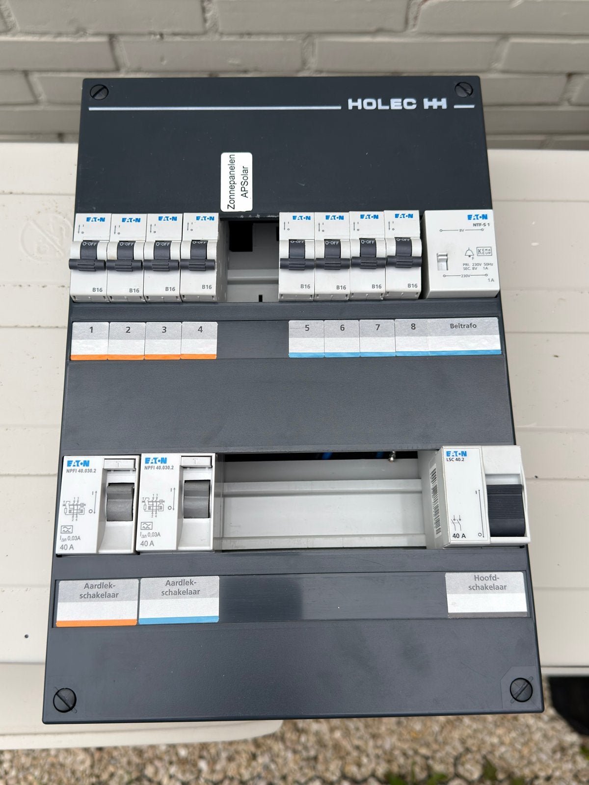 Holec H+ / Eaton 1 fase Groepenkast 8groepen, Doe-het-zelf en Verbouw, Ophalen of Verzenden, Zo goed als nieuw