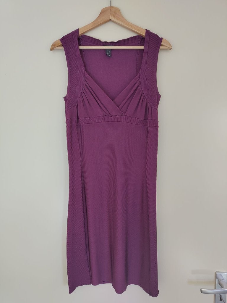Paarse jurk H&M maat L, H&M, Paars, Maat 42/44 (L), Ophalen of Verzenden