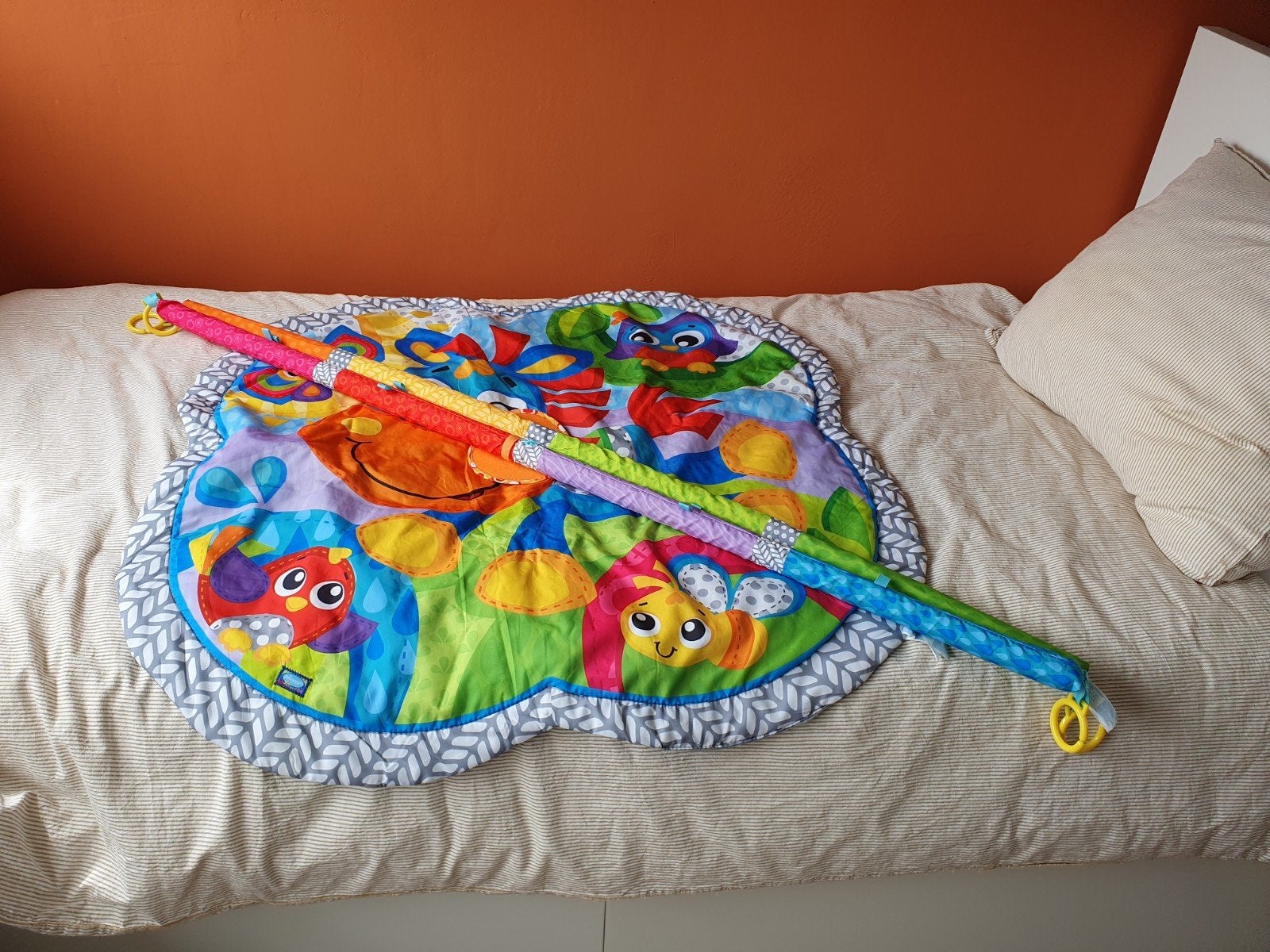 Playgro Speelkleed met Babygym - Kleurrijk en Educatief, Ophalen, Zo goed als nieuw, Speelkleed