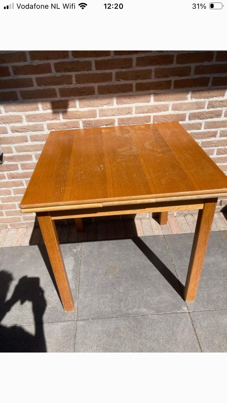 Ikea tafel 80x80 uitschuifbaar, Ophalen, Zo goed als nieuw, Vierkant, 50 tot 100 cm