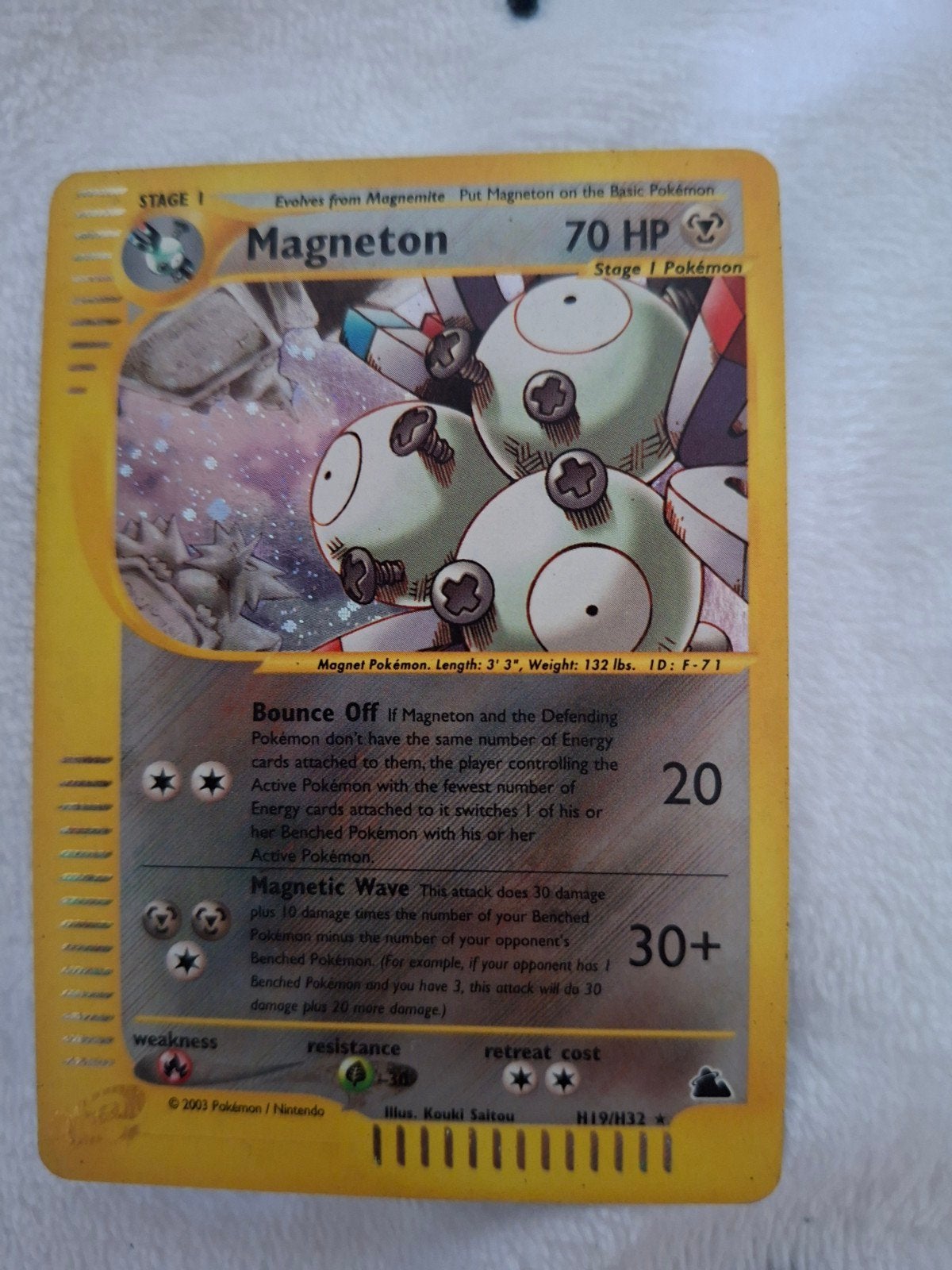 Magneton pokemon kaart., Ophalen