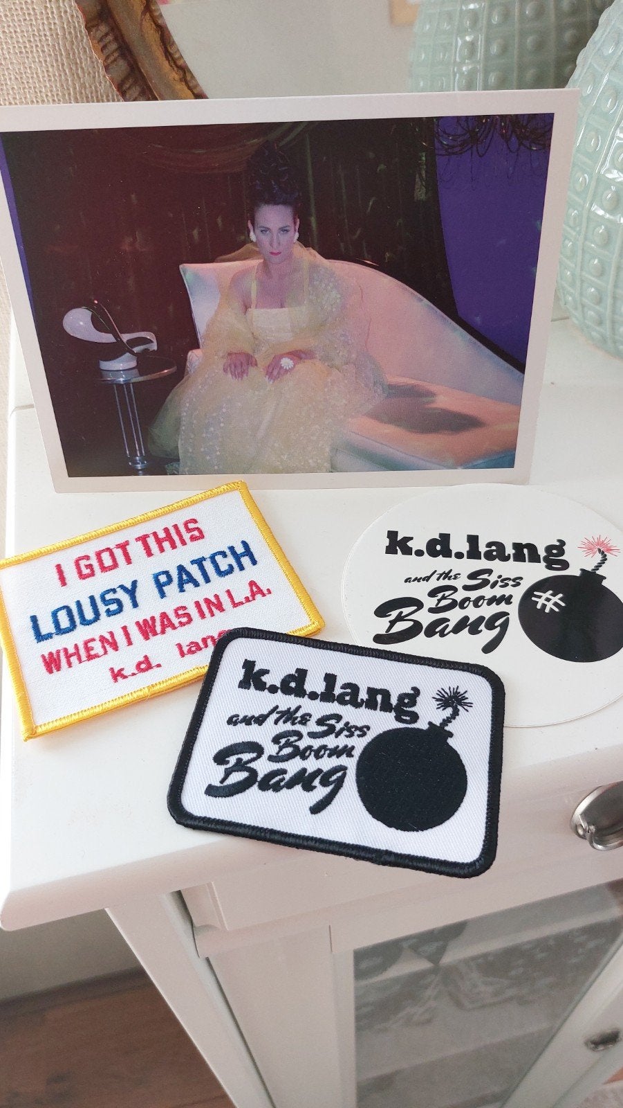 K.D. Lang Tour Memorabilia: Stickers, Patches & Foto, Ophalen of Verzenden, Nieuw