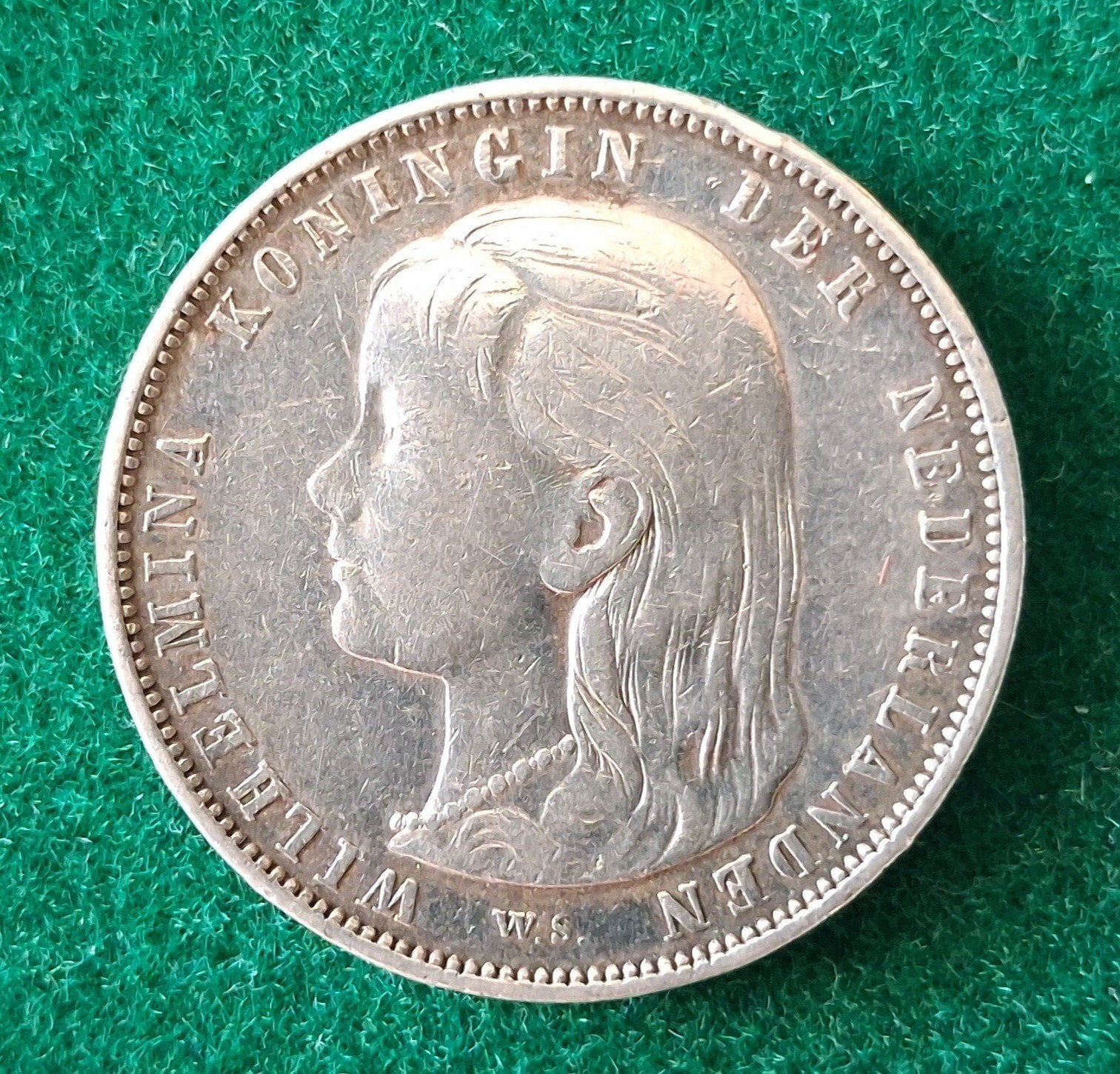 1 gulden Koningin Wilhelmina 1892, Ophalen of Verzenden, Koningin Wilhelmina, 1 gulden