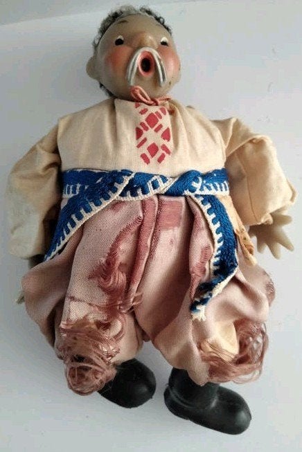 Vintage Sovjet of Oekraïne pop in traditionele klederdracht, Verzamelen, Poppen, Ophalen of Verzenden, Gebruikt, Pop