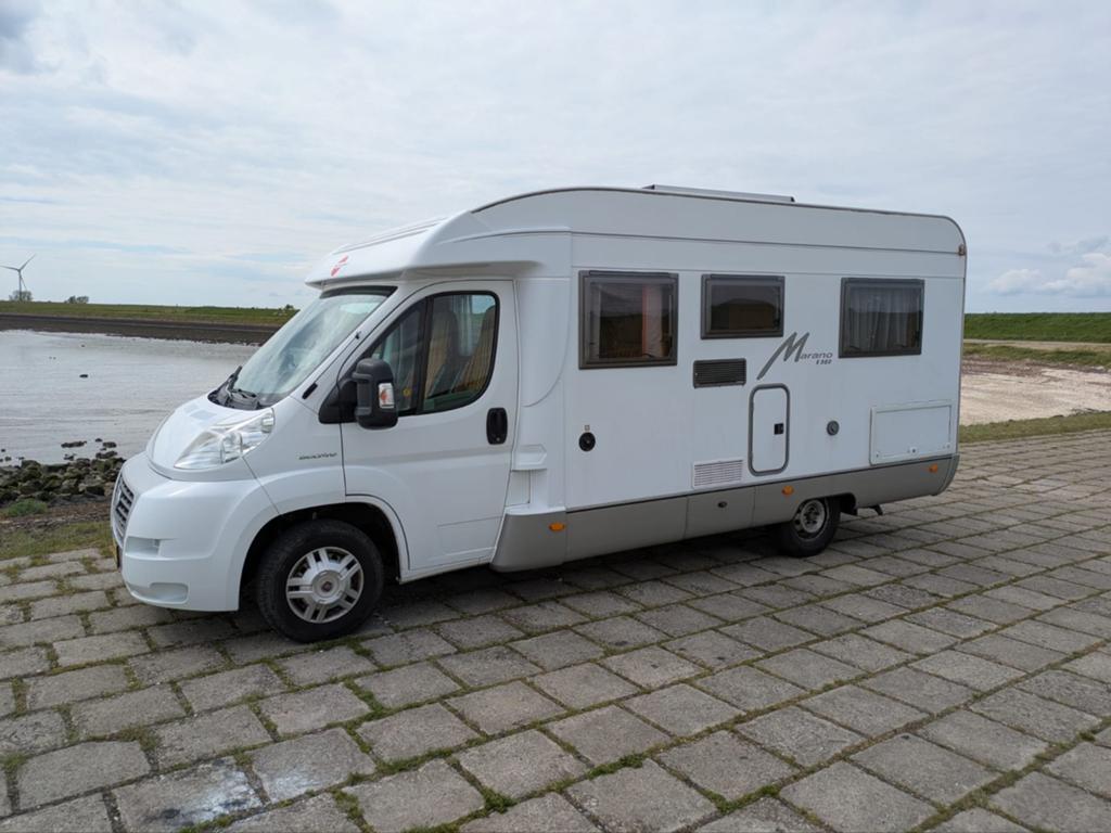 Burstner Fiat Marano T580 - Compacte en Complete Camper, Caravans en Kamperen, Campers, Luifel, Airbags, Ringverwarming, Fiat