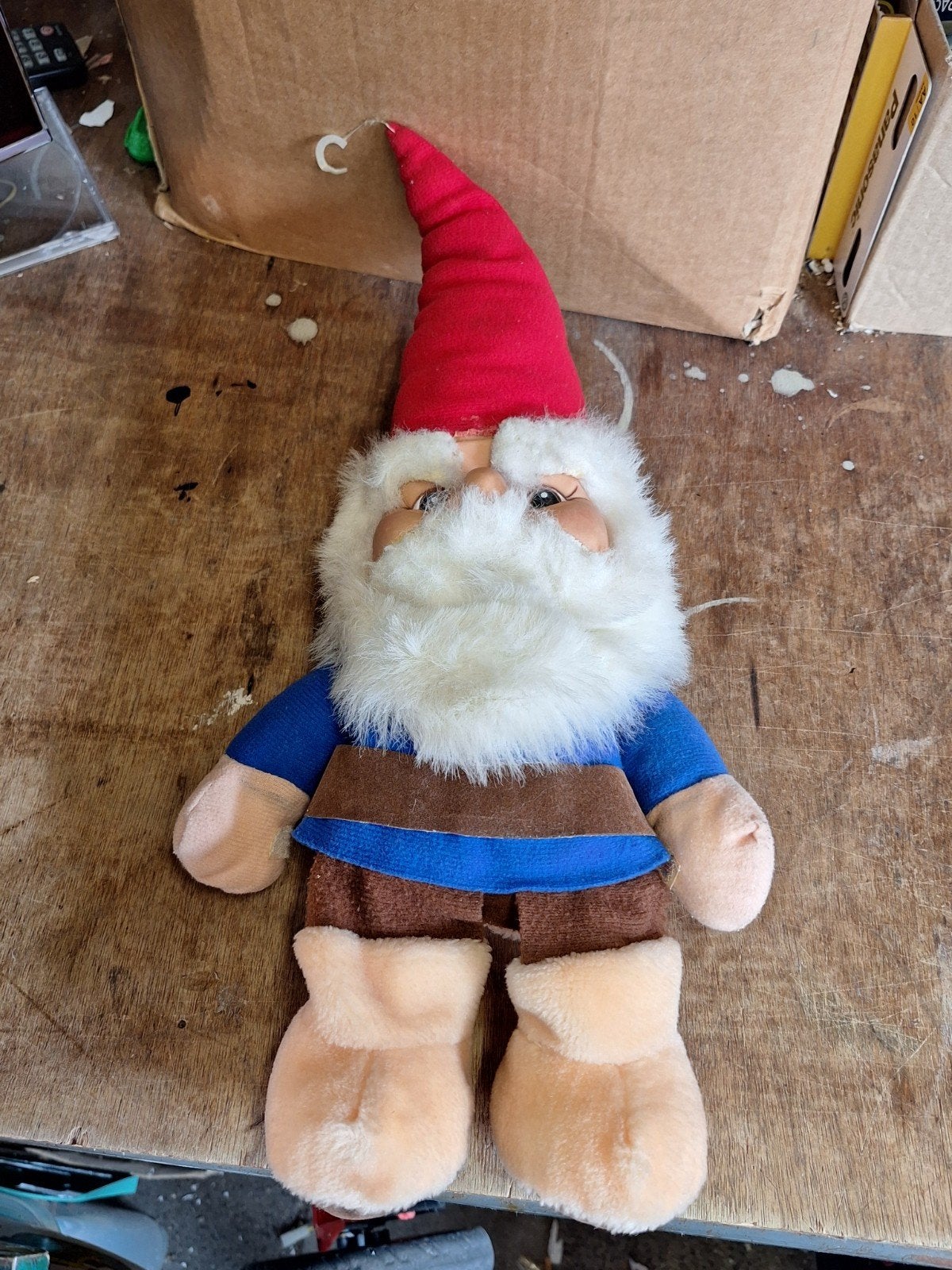Vintage grote David de  kabouter knuffel jaren 80, Gebruikt, Overige merken, Overige karakters, Overige typen