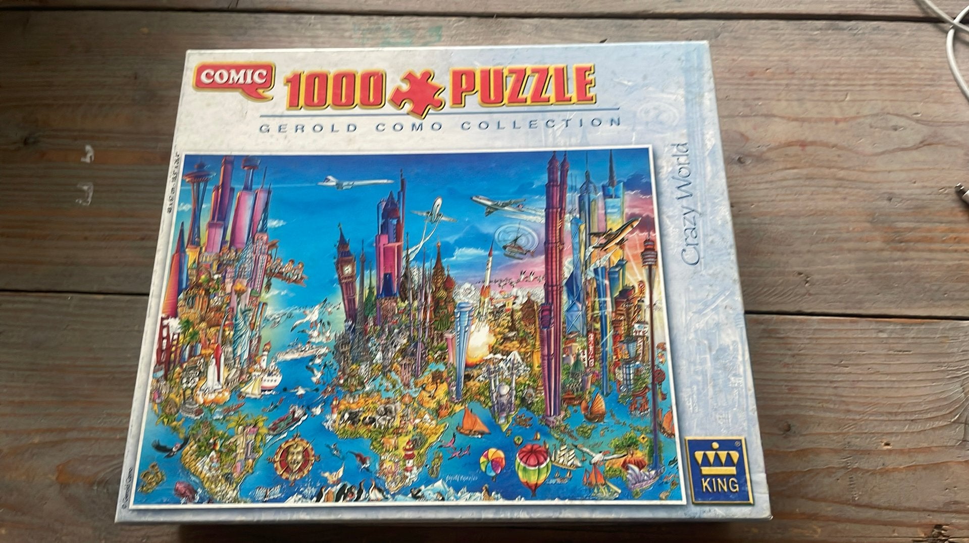 King puzzel crazy world, Ophalen of Verzenden, 500 t/m 1500 stukjes, Zo goed als nieuw