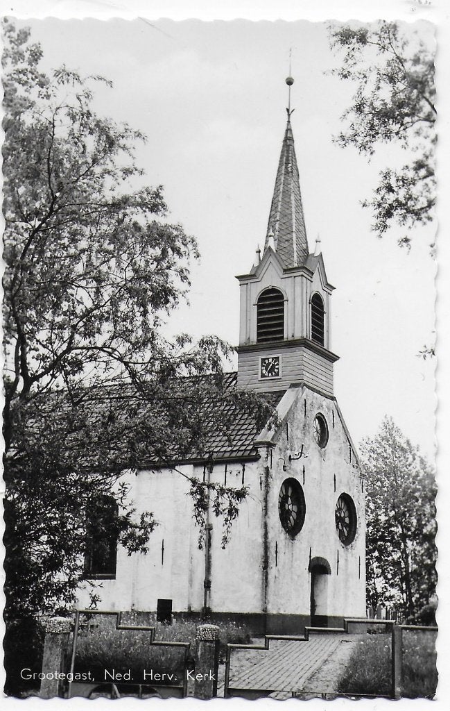 Grootegast ned herv kerk oude ongelopen ansichtkaart ( 5109, Ophalen of Verzenden, Voor 1920, Gelopen