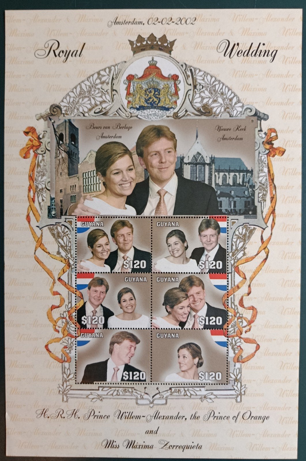 Alexander en Maxima, velletjes ongebruikt, Verzamelen, Ophalen of Verzenden, Nieuw, Buitenland, Postzegel(s) of Munt(en)