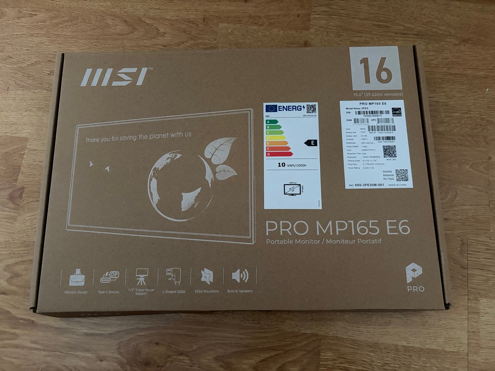 Draagbare MSI Monitor - Zo goed als nieuw, Computers en Software, HDMI, Full HD, Ophalen of Verzenden, Zo goed als nieuw