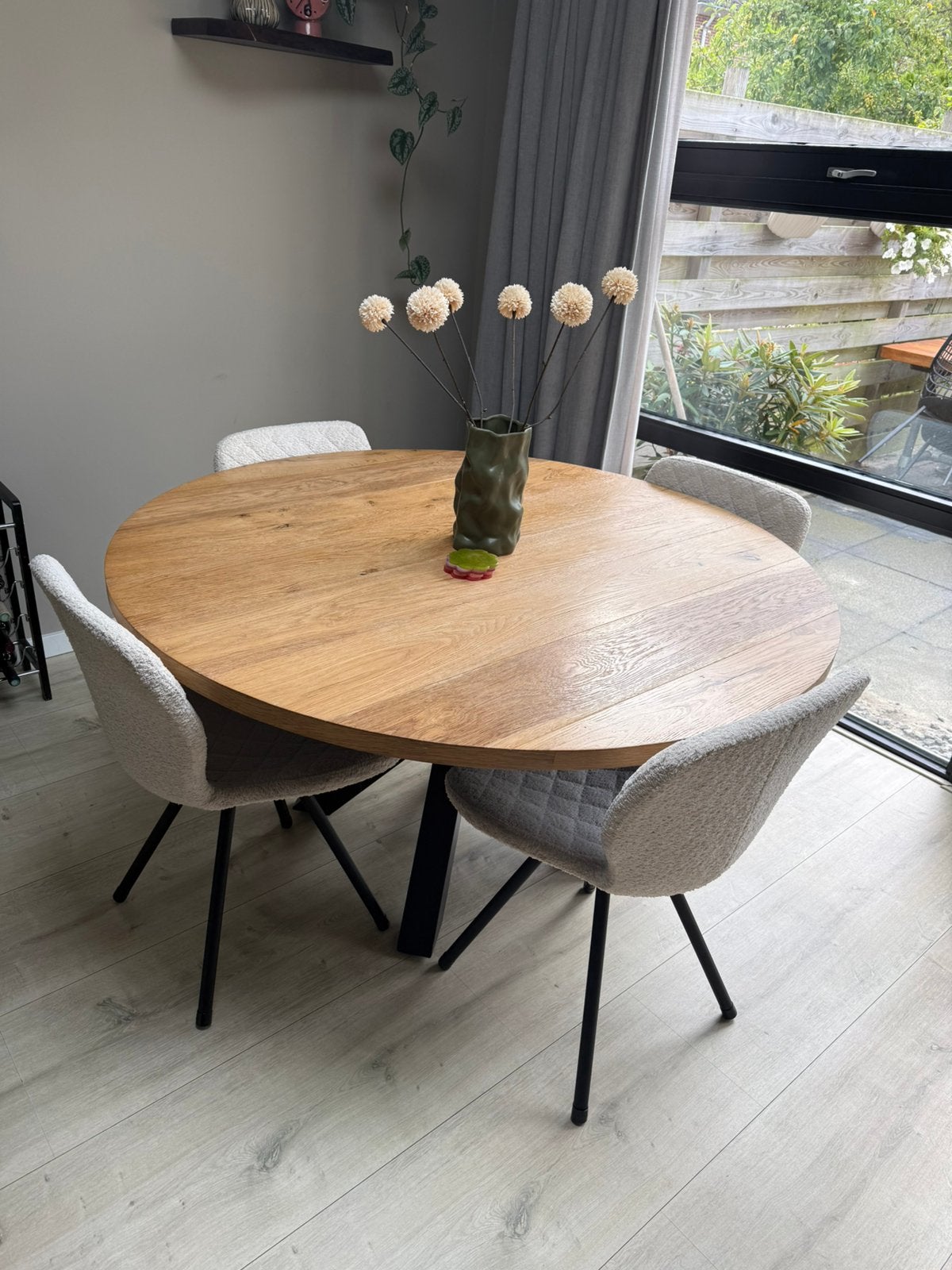Eettafel rond, Huis en Inrichting, Tafels | Eettafels, Ophalen, Zo goed als nieuw, Rond, 100 tot 150 cm