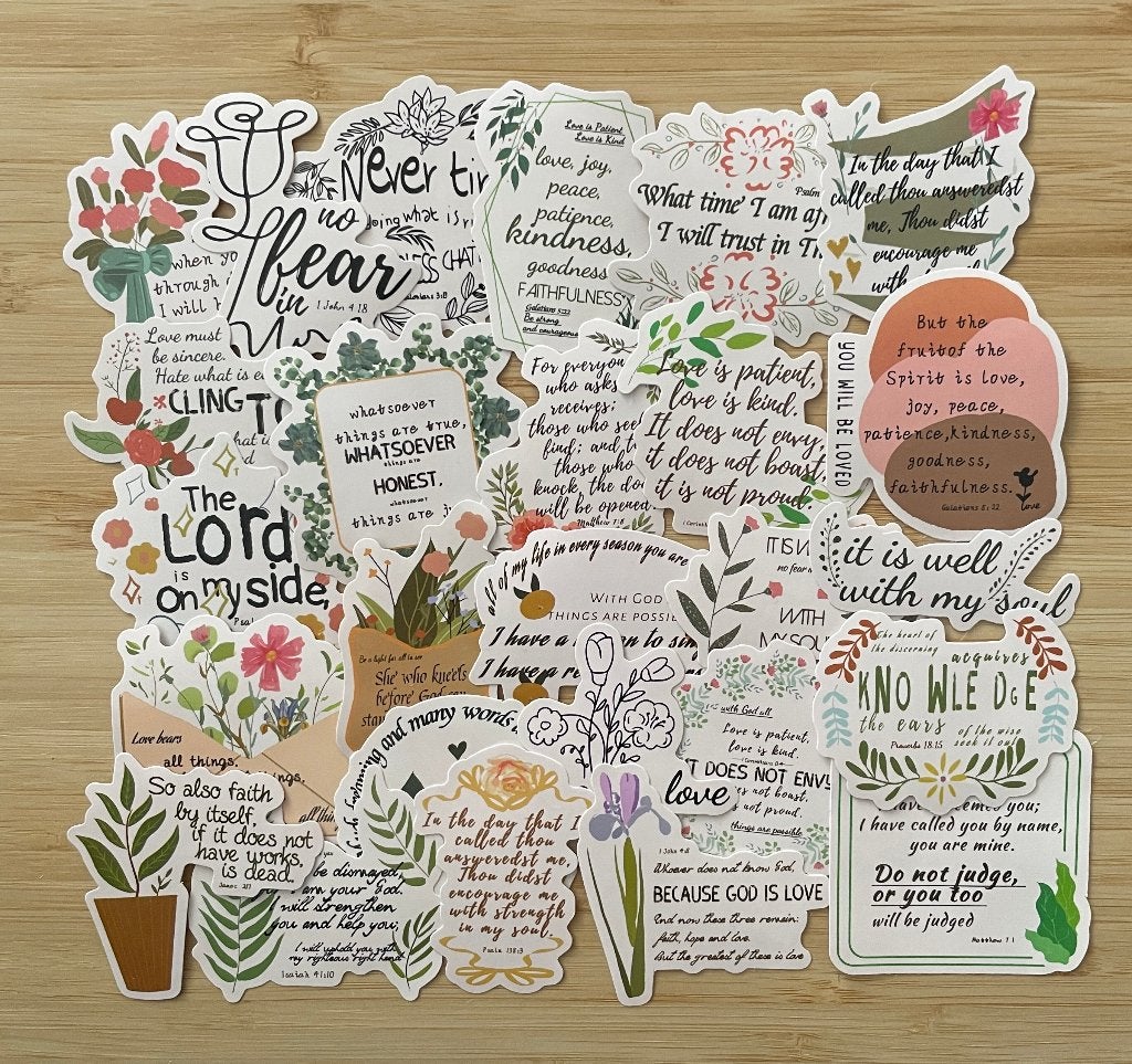Christelijke bijbel teksten stickers, Verzenden, Nieuw, Meerdere stickers