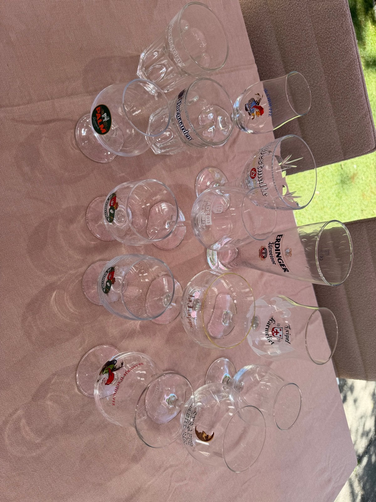 Diverse bierglazen - 15 stuks (Hoegaarden, Palm, Erdinger), Ophalen, Meerkleurig, Overige merken, Glas