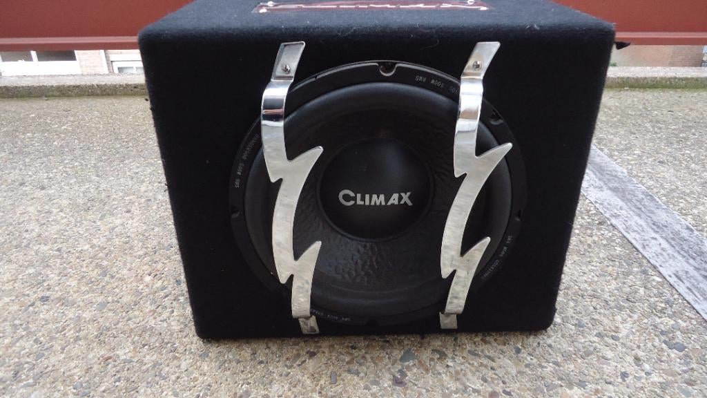 TE KOOP CLIMAX SUBWOOFER  12 INCH 500 WATT  RMS MET 2 SPOEL, Auto diversen, Autospeakers, Ophalen, Zo goed als nieuw