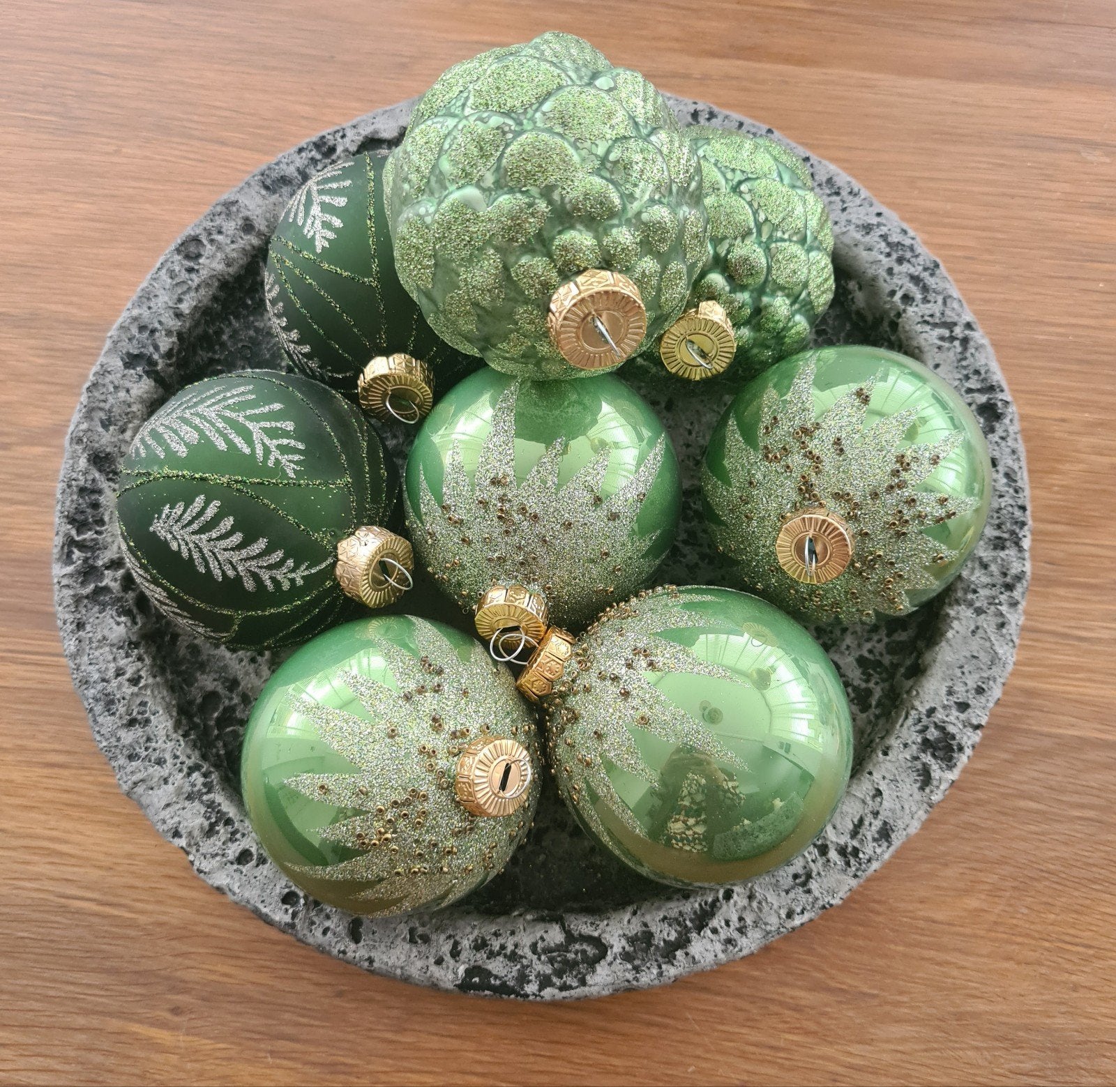 Oneiro green kerstballen, Diversen, Ophalen of Verzenden, Zo goed als nieuw