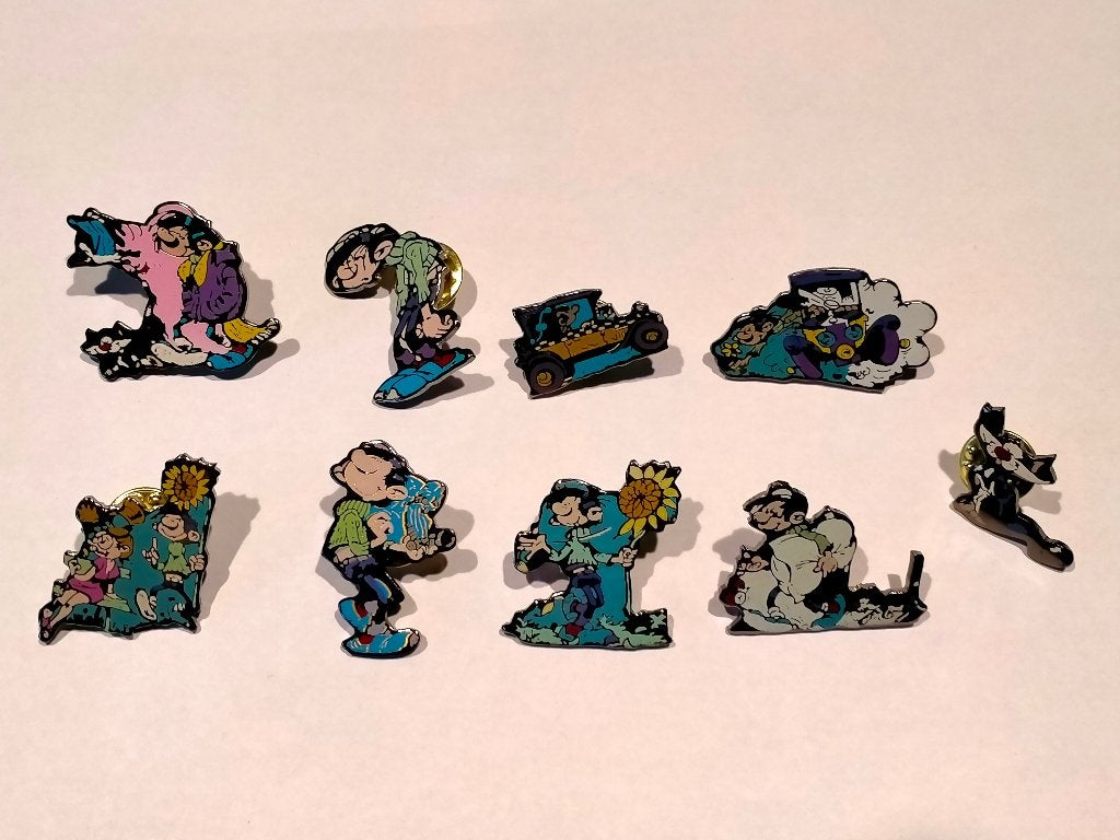 Guust Flater Guus Dupuis Gaston vintage strip pins pin, Verzamelen, Ophalen of Verzenden, Zo goed als nieuw