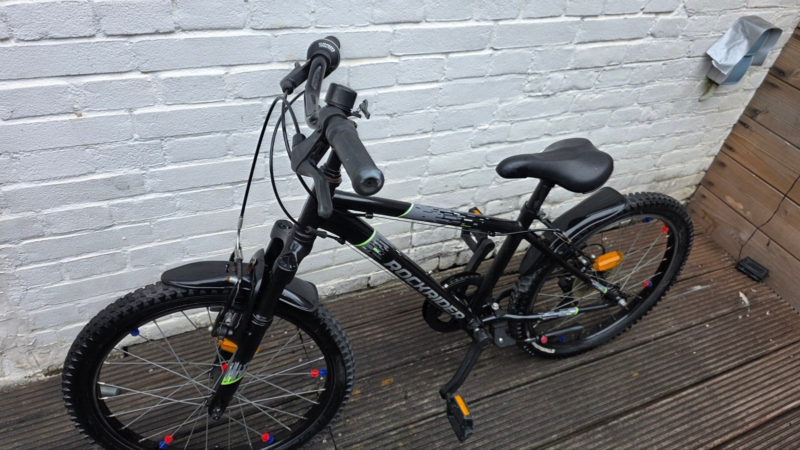 Rockrider ST500 Sport Trail Kinderfiets Zwart, Gebruikt, Velgrem, Versnellingen, Minder dan 49 cm