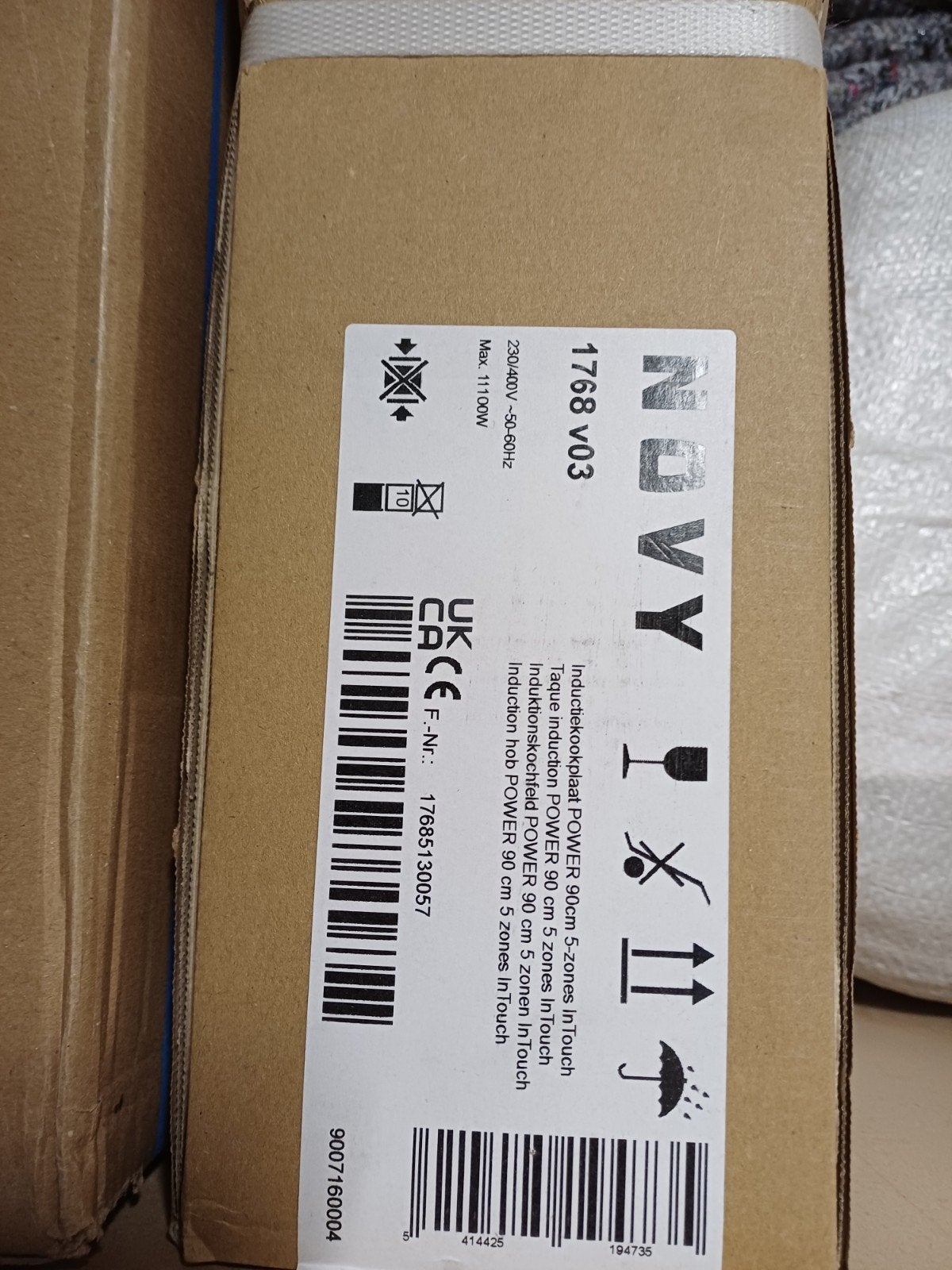 NOVY Inductiekookplaat POWER 90cm 5-zones In Touch, Witgoed en Apparatuur, Kookplaten, Nieuw, Ophalen of Verzenden, Inbouw, Inductie