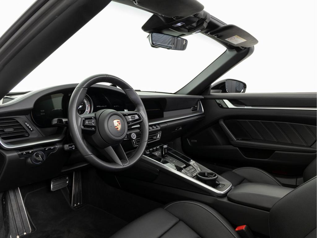 Porsche 911 Turbo S Cabriolet, Auto's, Porsche, Gebruikt, Zwart, 4 stoelen, Zwart