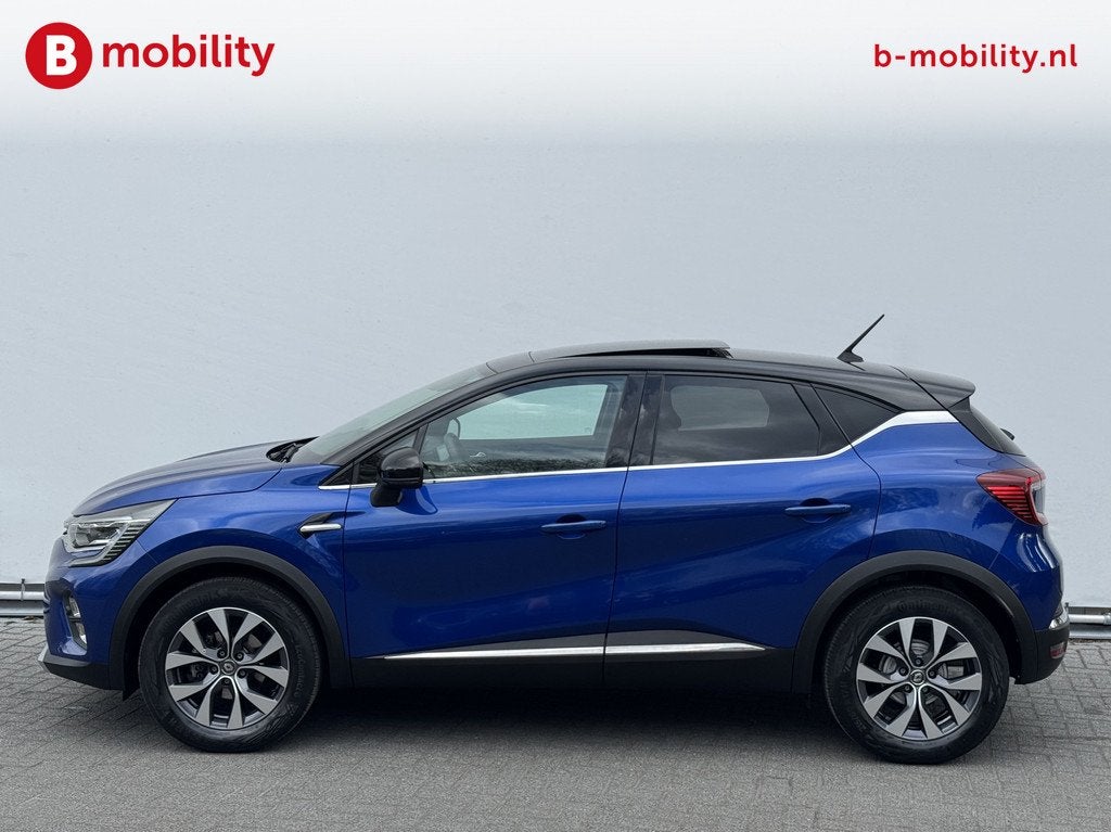 Renault Captur 1.0 TCe 90 Intens Panoramadak 43.000KM! | Ach, Auto's, Renault, Voorwielaandrijving, Gebruikt, Blauw, Leder en Stof