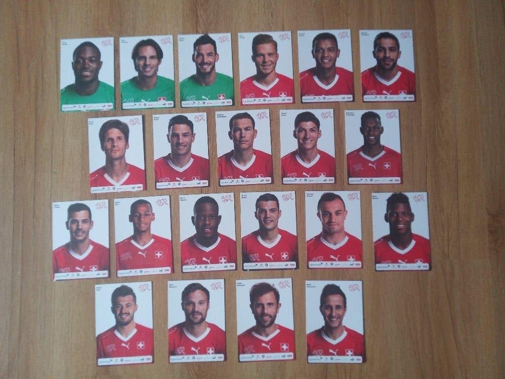 Set spelerskaarten van het Zwitserse Nationale Elftal, Ophalen of Verzenden, Nieuw, Buitenlandse clubs, Spelerskaart