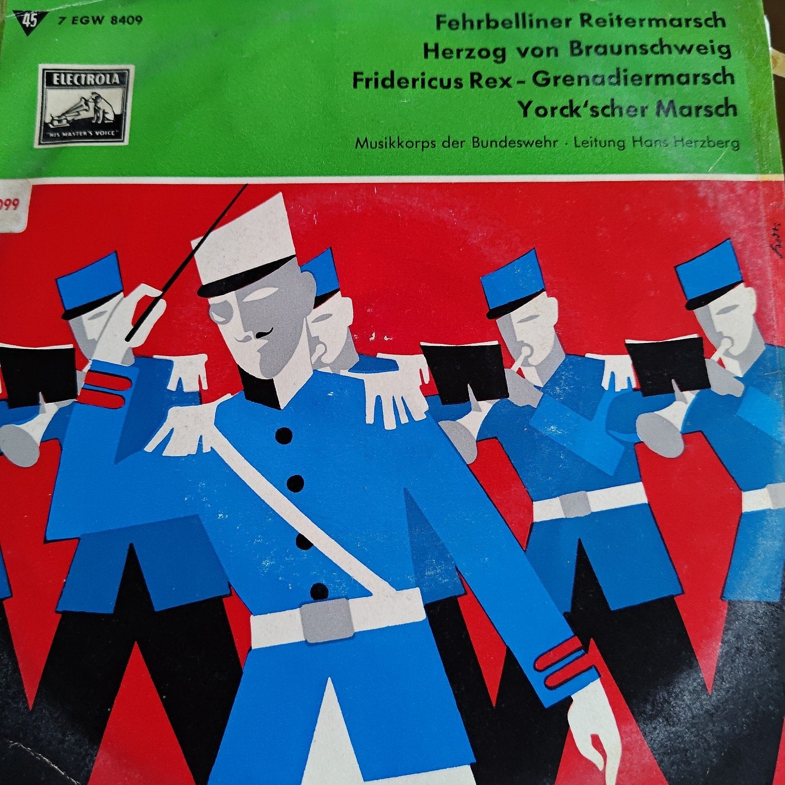 Fehrbelliner Reitermarsch - Musikkorps der Bundeswehr, Ophalen of Verzenden, Gebruikt, 7 inch