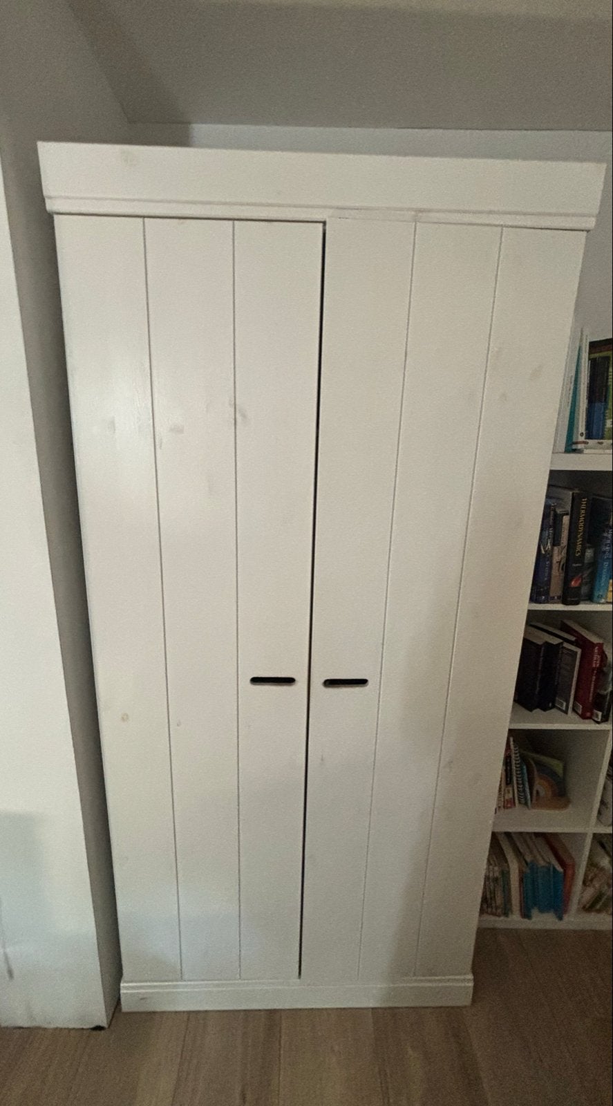 Woood Kast - Wit, 94x195x56 cm met extra plank, Ophalen, Gebruikt, 50 tot 100 cm, 150 tot 200 cm