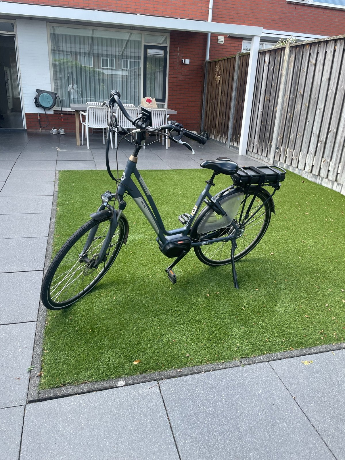 Amslod elektrische fiets met Bafang middenmotor, Gebruikt, 51 tot 55 cm, 50 km per accu of meer, Ophalen