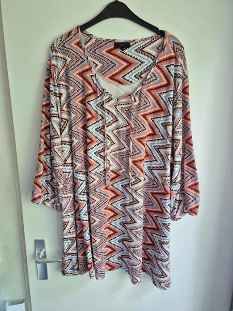 Zhenzi shirt met zigzagprint, maat XXL, Kleding | Dames, Grote Maten, Zhenzi, Blouse of Tuniek, Oranje, Ophalen of Verzenden