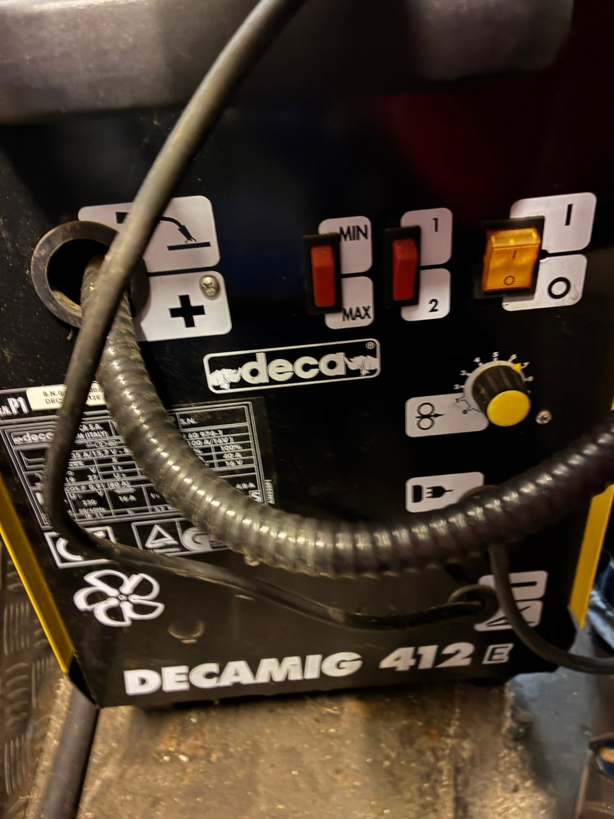 C02 lasapparaat Deca 220 volt, Doe-het-zelf en Verbouw, Gereedschap | Lasapparaten, Ophalen of Verzenden, Gebruikt, Minder dan 150 ampère