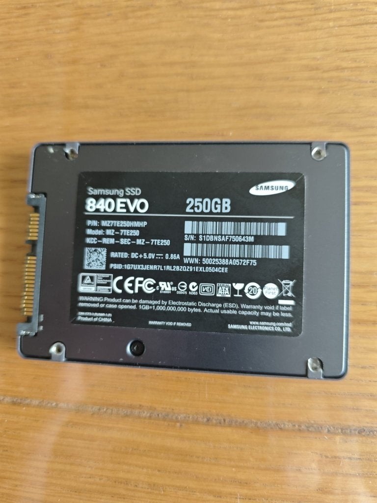 Samsung SSD 840 EVO 250GB, Ophalen, SSD, Zo goed als nieuw, Samsung
