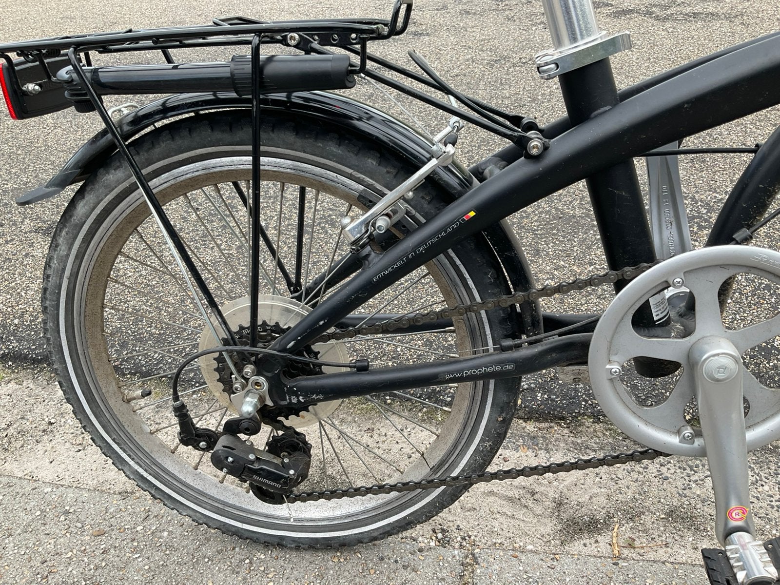 Foto 5 van 2 vouwfietsen Prophete, zwart met 20 inch wielen