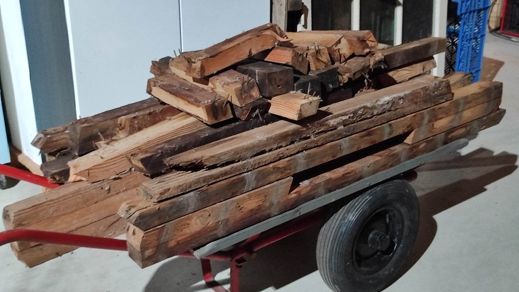 Kachelhout gratis, Minder dan 3 m³, Ophalen, Overige houtsoorten