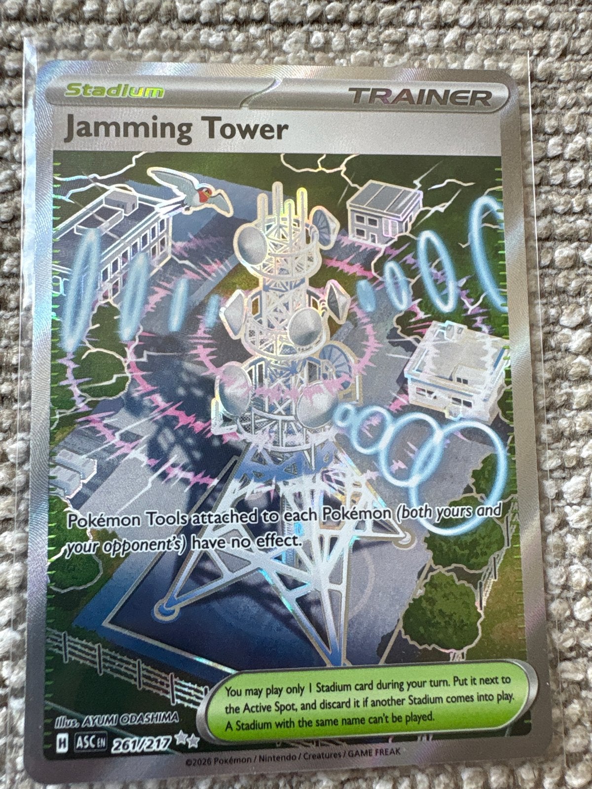 Jamming Tower 261/217 ASC, Ophalen of Verzenden, Zo goed als nieuw, Losse kaart, Foil