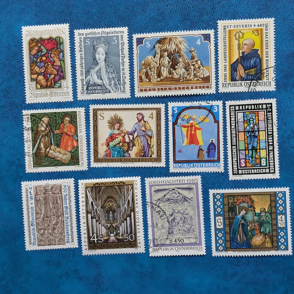 Oostenrijk Periode 1980 - 1985 Divers. Religieus motief, Ophalen of Verzenden, Gestempeld