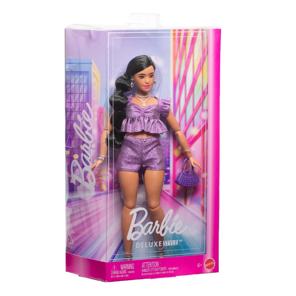 Barbie: Deluxe Style Pop: Metallic Paars, Kinderen en Baby's, Speelgoed | Poppen, Barbie, ., Nieuw, Ophalen of Verzenden