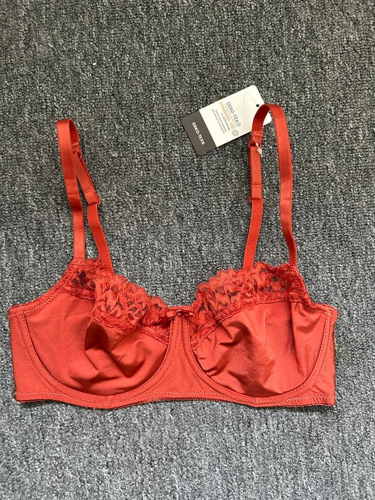 Zeeman BH - koraal rood met kant - Maat 75A, Ophalen of Verzenden, Oranje, BH