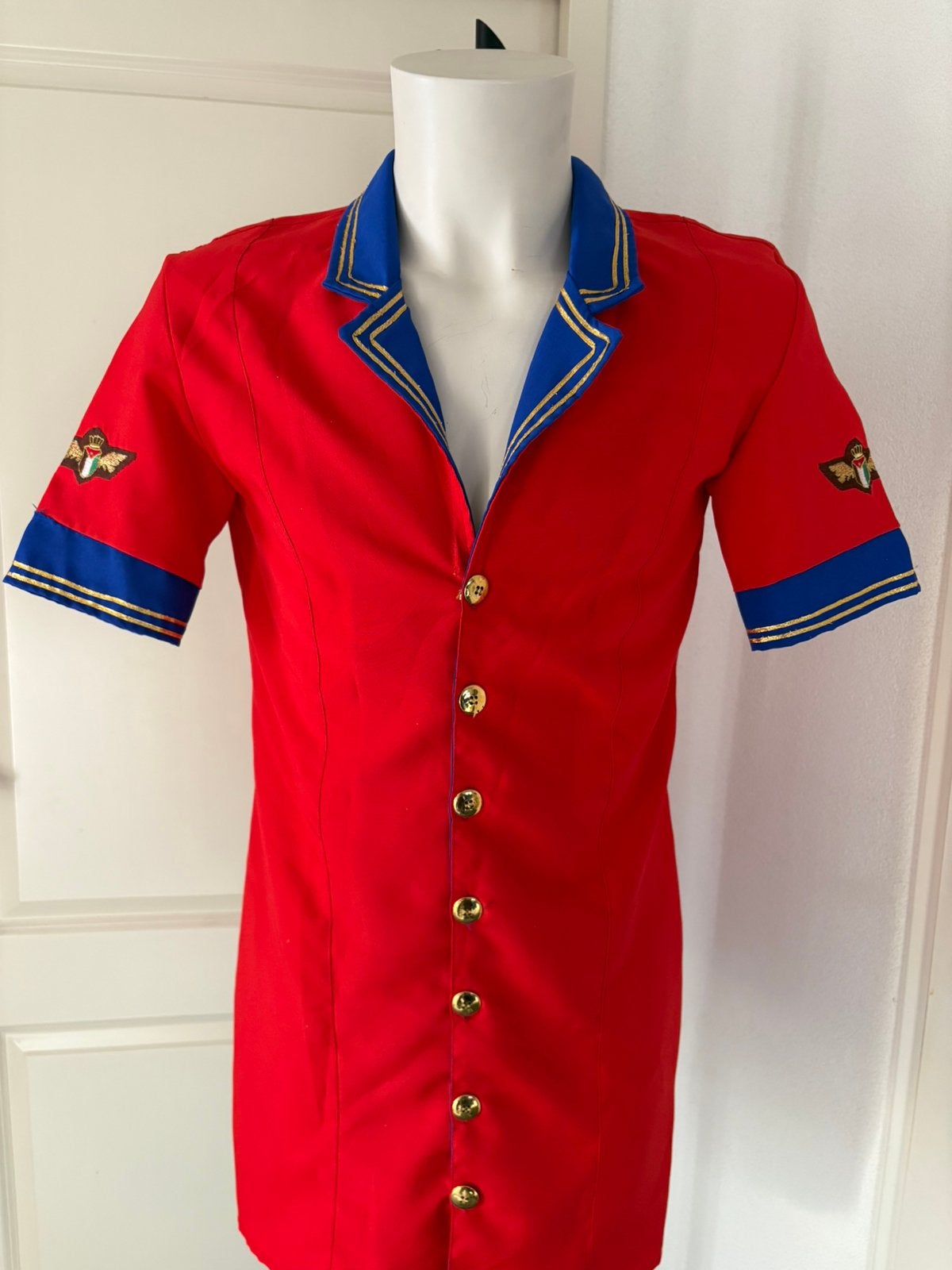 Stewardess jurk Maat 40 Carnaval Feest, Ophalen of Verzenden, Zo goed als nieuw, Maat 38/40 (M), Carnaval