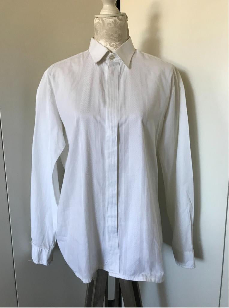 Wit Smoking Overhemd, Kleding | Heren, Overhemden, Ophalen of Verzenden, Zo goed als nieuw, Wit, Halswijdte 39/40 (M)