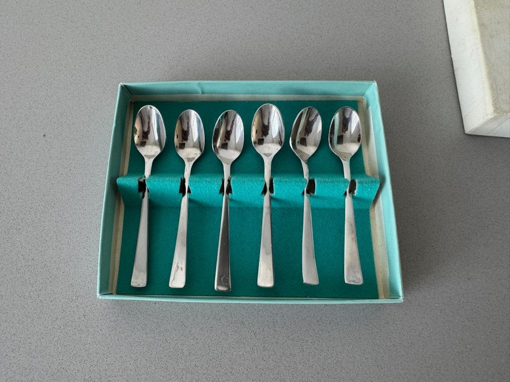 Sola-massief lepeltjes model 430, Gebruikt, Sola, Ophalen of Verzenden, Zilver