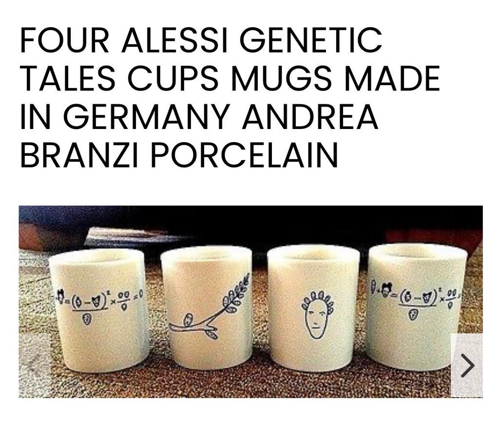 Gezocht!!! Alessi Genetic tales bekers, Ophalen, Zo goed als nieuw, Metaal, Kop en/of schotel