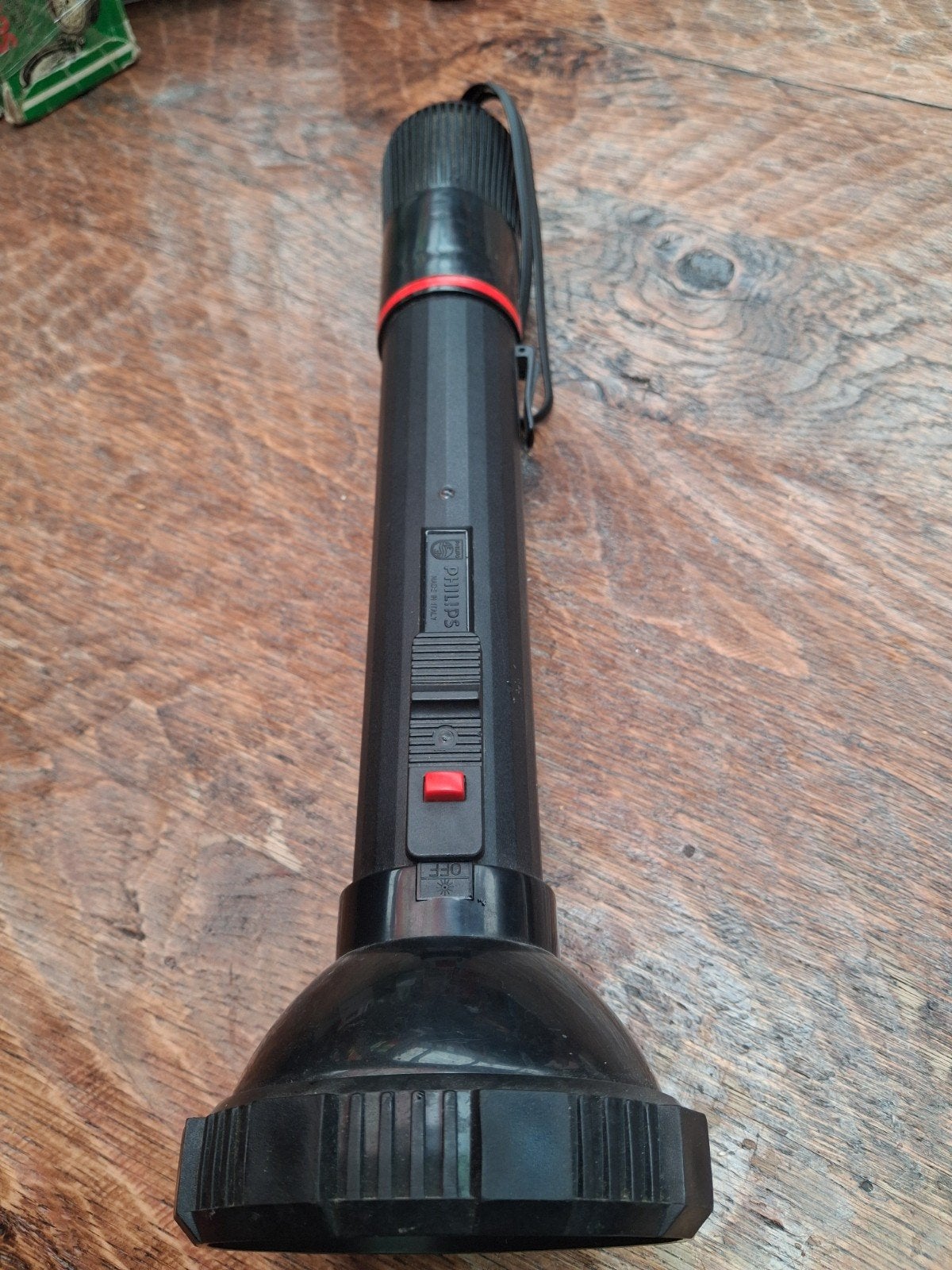 Vintage Philips zaklamp - Made in Italy, Ophalen of Verzenden, Gebruikt, Batterij