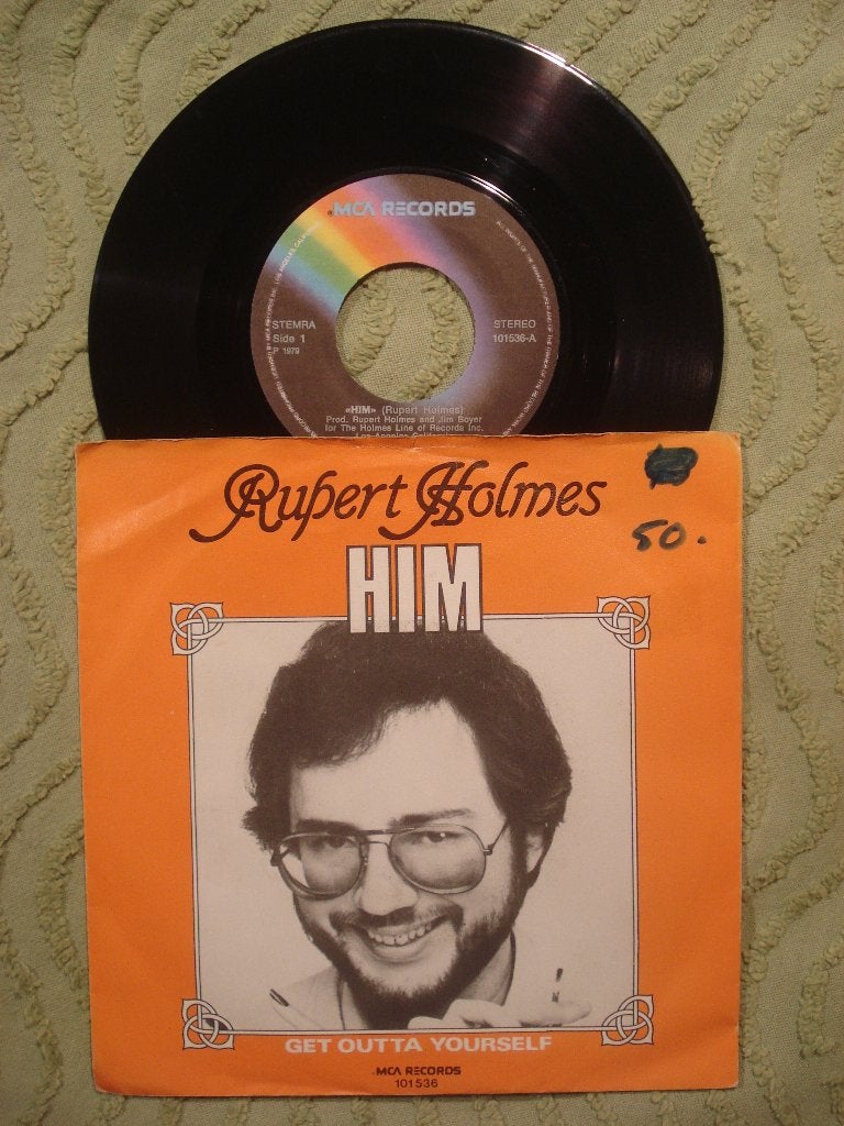 Rupert Holmes 7" Vinyl Single: ‘Him’ (Nederland), Cd's en Dvd's, Vinyl Singles, Ophalen of Verzenden, Zo goed als nieuw, 7 inch