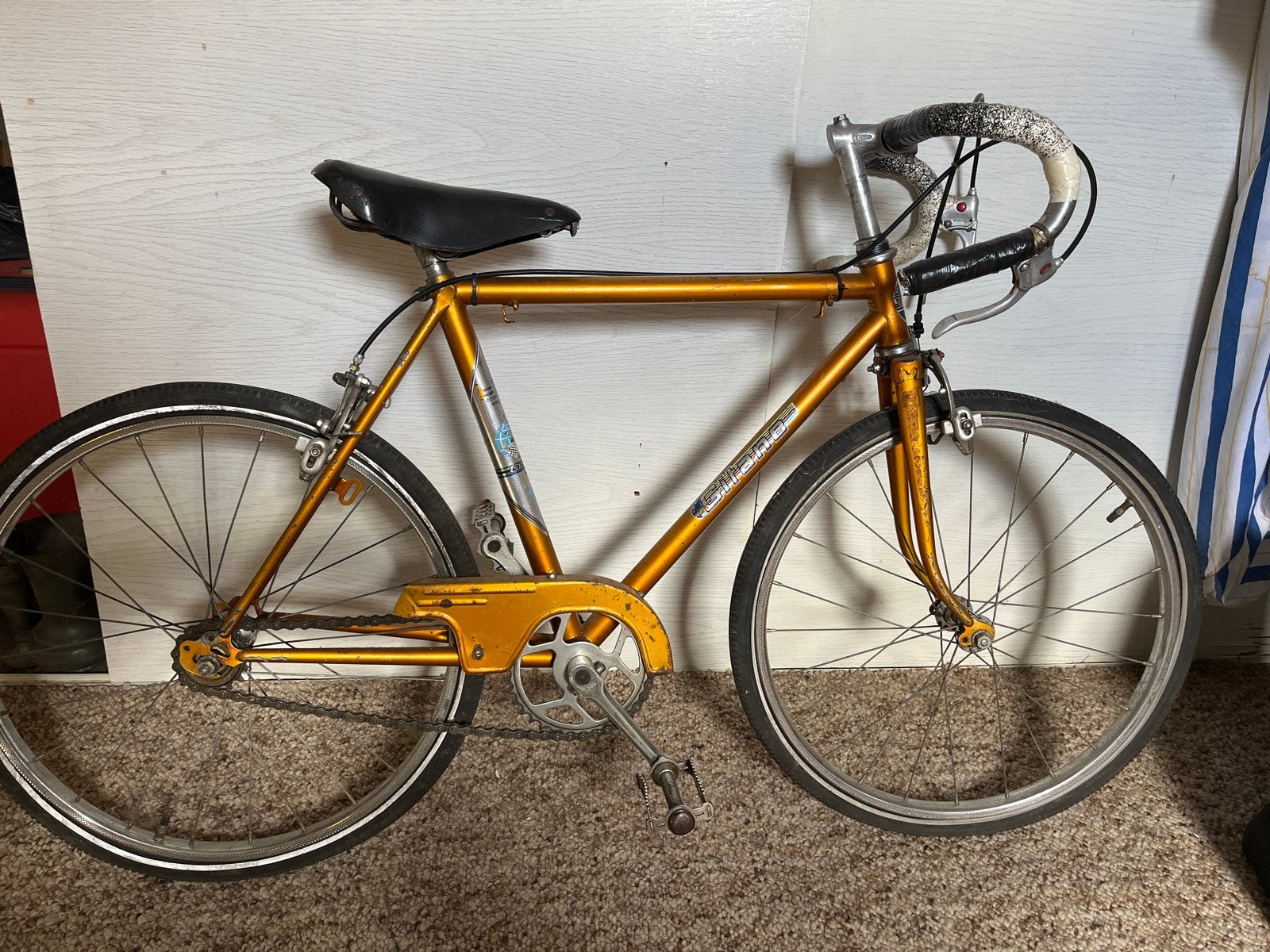 Vintage Gitane racefiets - Goudkleurig, Minder dan 10 versnellingen, Gebruikt, Staal, Overige maten