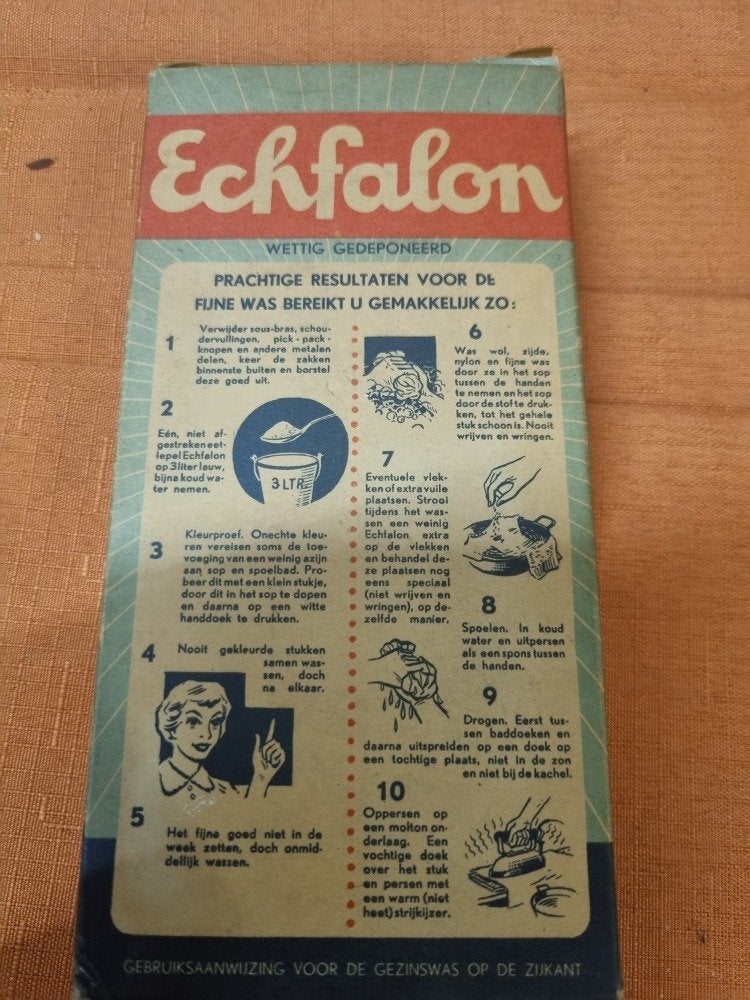 wasmiddel vintage echfalon zijde, Ophalen of Verzenden, 'T Olde Gre-j, Info@toldegrej.nl, Endepoelstraat 20f Didam