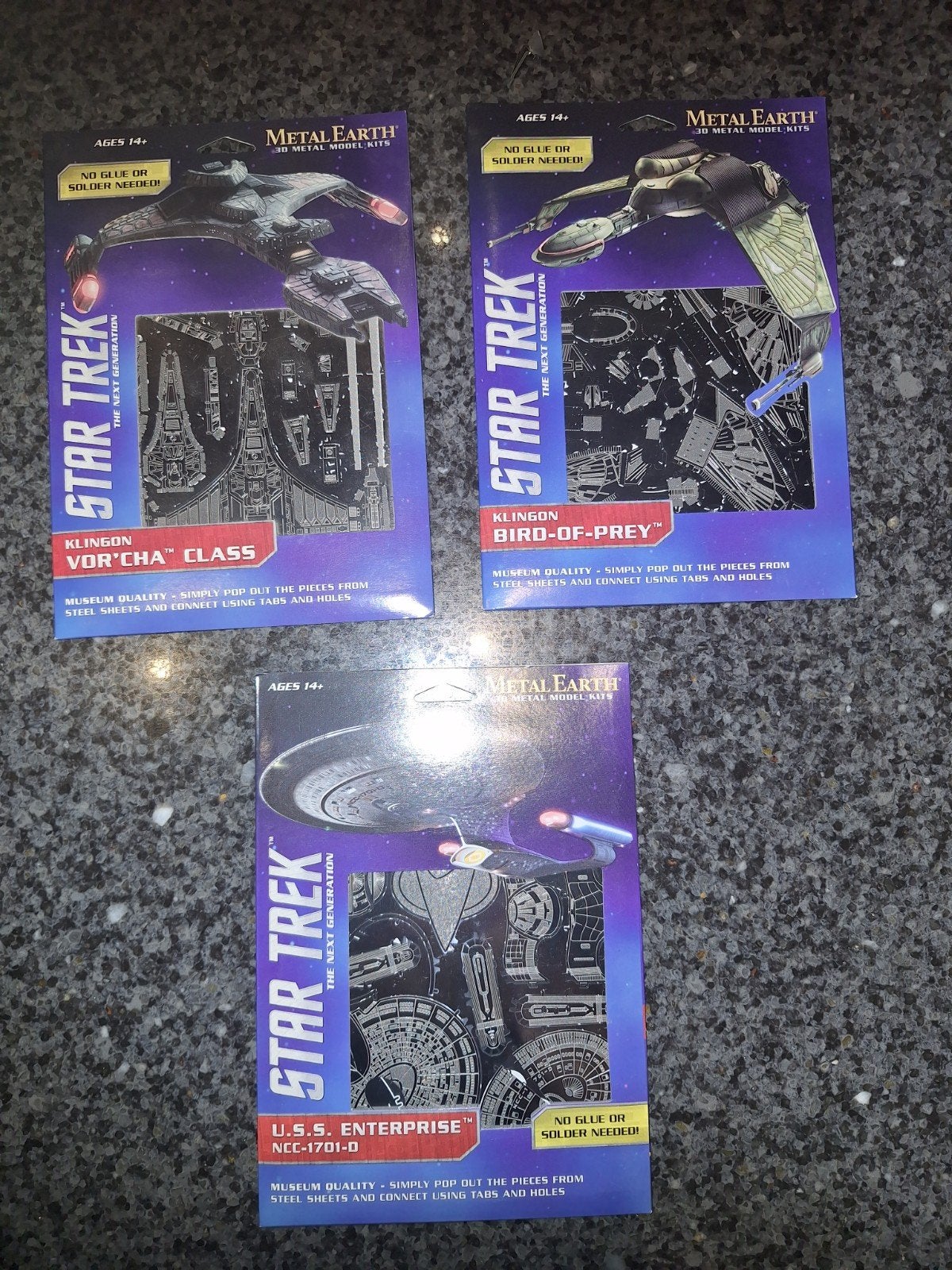 Star Trek Metal Earth 3D Model Kits - 3 stuks, Ophalen of Verzenden, Nieuw