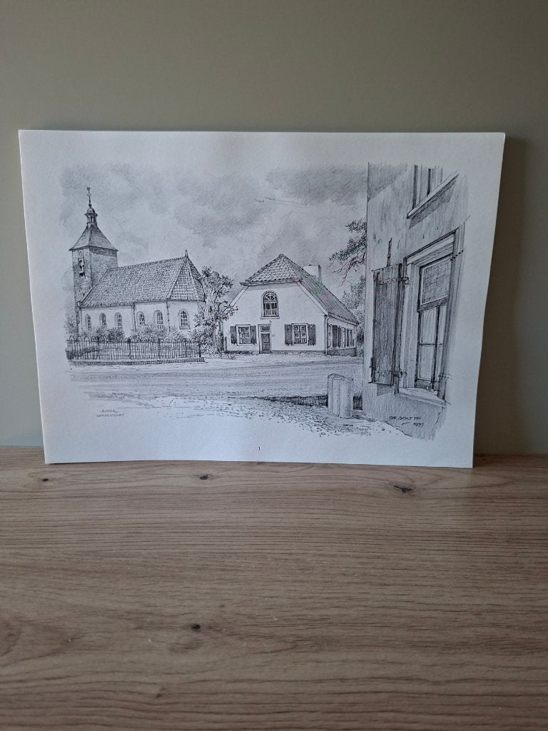 Tekeningen Gebied Kromme Rijn en Langbroekerwetering, Antiek en Kunst, Kunst | Tekeningen en Foto's, Ophalen of Verzenden, Reproductie
