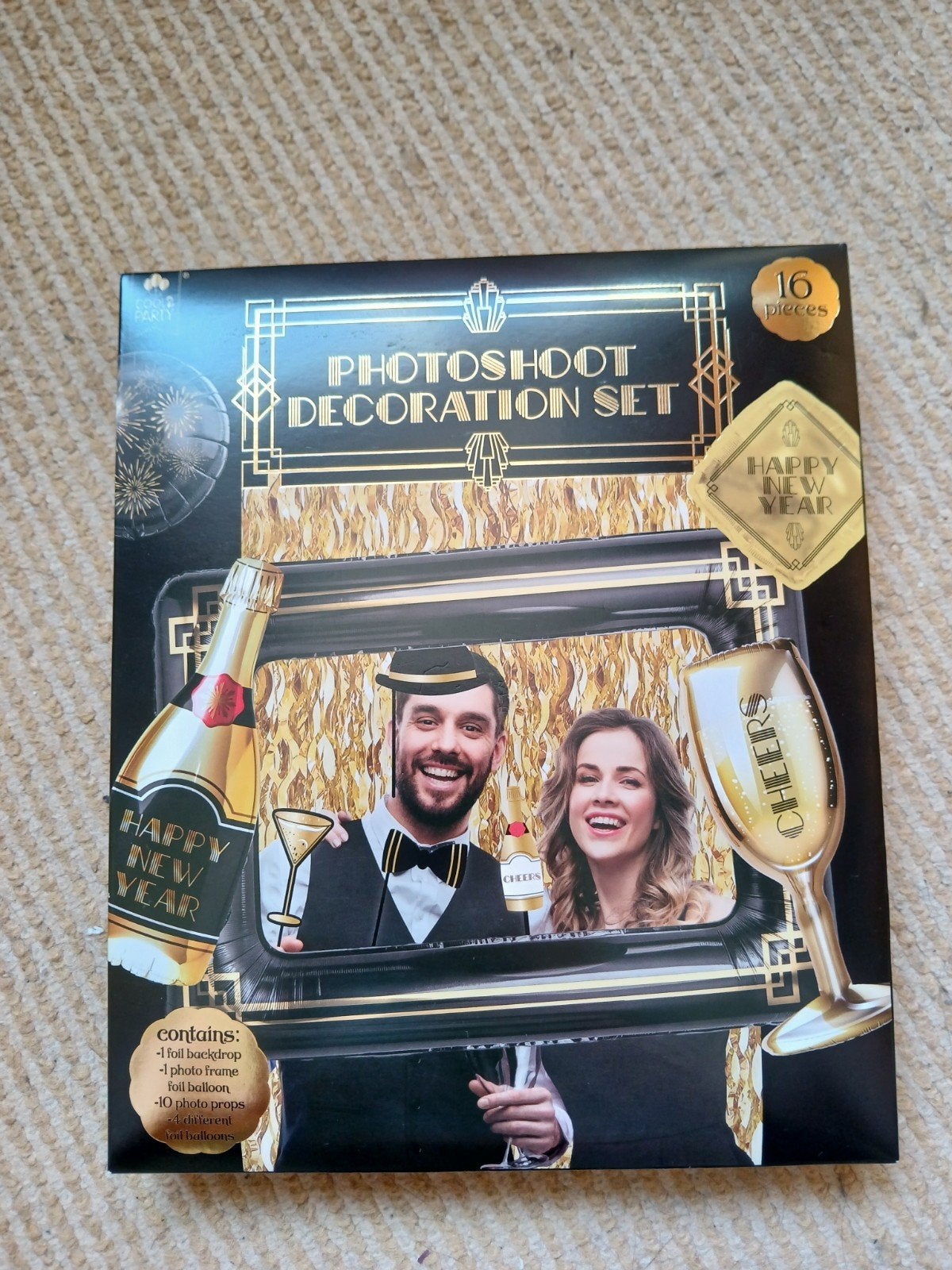 Photoshoot Decoratieset + Extra Feestbril i.t.t. 17 stuks, Ophalen, Zo goed als nieuw, Versiering, Verjaardag