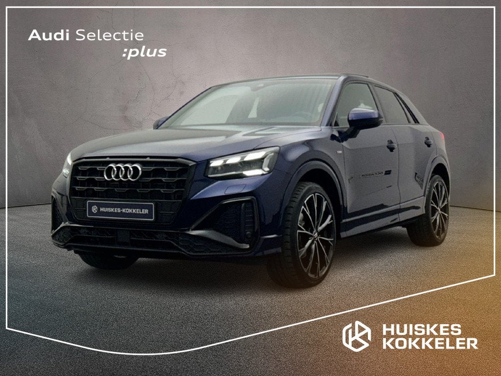 Audi Q2 35 TFSI 150PK S Edition | Panoramadak | Achteruitrij, Auto's, Audi, 4 cilinders, 150 pk, Blauw, Leder en Stof
