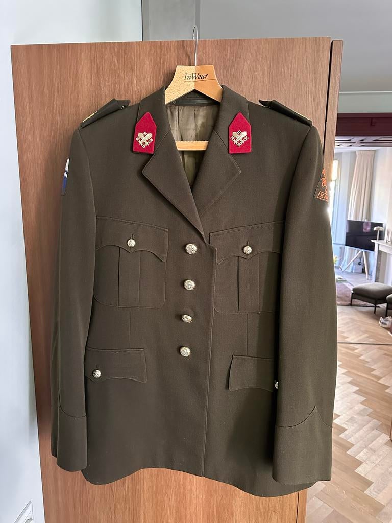 NL Militair colbert + losse Brigadegeneraal rangemblemen, Ophalen, Landmacht, Nederland, Kleding of Schoenen